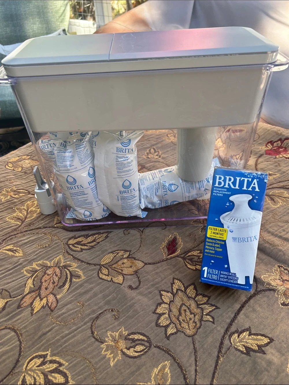 Brita White and Clear Water Filtration Pitcher with Replacement Filter
